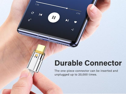 USB C to 3.5mm Audio Adapter DAC with Dual Chip CX31993 MAX97220 & HiFi Headphone Amplifier Dongle,8-Strand 4N Single-Crystal Copper Cable,Compatible with iPhone/Samsung/PC Mac (Silver) - color: Silver