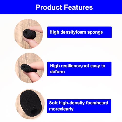 12 Pack Microphone Covers Foam, Noise Reduction Mic Cover, for Lapel and Headset Microphones Windscreen
