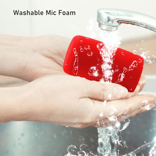 LEFXMOPHY SM7B Windscreen for Shure SM7B SM7dB Vocal Microphone RK345 Replacement Pop filter, Noise-cancellation Windsock Cover Red Foam Cover