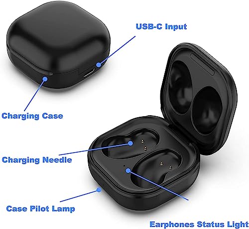 Charging Case for Buds Live Earbuds, Replacement USB C Charger Dock Station for Buds Live R180 with LED Indicator, Ear Buds Protective Cover Carrying Case