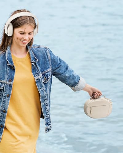 Soft Case for Beats Studio Pro/Sony WH-1000XM4/ Sony WH-XB910N/ Beats Studio3 Headphone, Soft Shell Travel Protective Carrying Cover Storage Bag - color: Sandstone