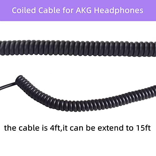 Aquelo Replacement Audio Cable Cord Compatible with Beyerdynamic DT 990 Pro, DT 770 Pro X, for AKG Q701, K712, K240, K240S, K240 MK II, K271, K241 Headphones Aux Cable with 6.35mm Adapter