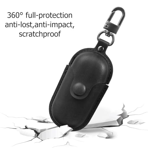 SHOWERORO Waterproof Earphone Case for Earbuds 3I, Scratch-Proof Headset Storage Bag with Dustproof Holder for Camping, Chic Black Protective Earphone Organizer