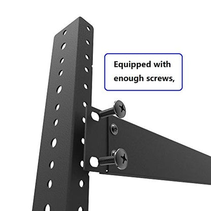 6U Steel Rack Rails Kit with Hardware - 2 Pieces (6URR) - size: 6U