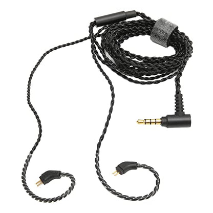 FILFEEL 0.78mm 2 Pin Earbuds Upgrade Cable with HD Mic, 3.5mm Right Angle Plug Replacement Wire for in-Ear Monitors, Enhanced Bass & Clear Calls,