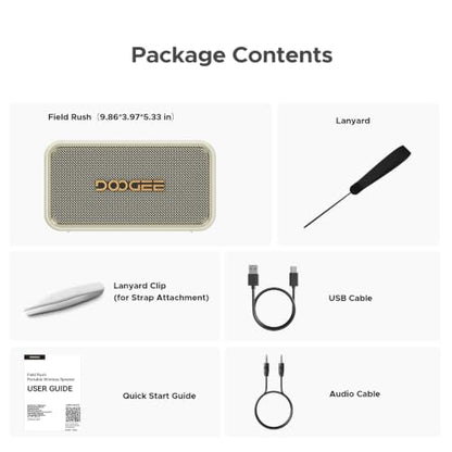 Field Rush Portable Speakers, 130W Peak Wireless Speaker with 2.1 Stereo Sound, Big Sound and Deep Bass, 28H Playtime Outdoor Speaker, IP67 Waterproof, TWS Pairing EQ Modes for Home/Party/Beach White - color: White
