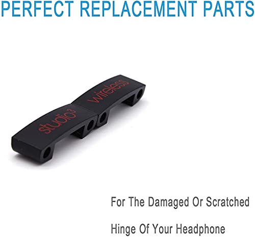 Studio 3 Replacement Headband Black+Red& Hinge Replacement Black+Red for Beats Studio 3 Headphone,Durable Repair Kit Replacement Parts Set