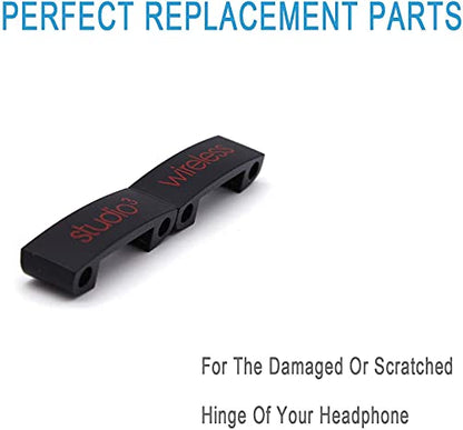Studio 3 Replacement Headband Black+Red& Hinge Replacement Black+Red for Beats Studio 3 Headphone,Durable Repair Kit Replacement Parts Set