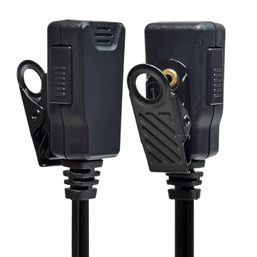 HYS Law Enforcement Ear piece for Radio with Mic, Surveillance Covert Acoustic Tube Headset with Mic for 2 Pin Kenwood Baofeng Two Way Radio