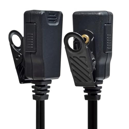 HYS Law Enforcement Ear piece for Radio with Mic, Surveillance Covert Acoustic Tube Headset with Mic for 2 Pin Kenwood Baofeng Two Way Radio