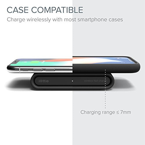 iOttie iON Wireless Mini Fast Charging Pad || Qi-Certified Charger 7.5W for iPhone XS Max R 8 Plus 10W for Samsung Galaxy S10 E S9 S8 Plus Edge, Note 9 | AC Adapter NOT Included | Charcoal - style: iON Mini