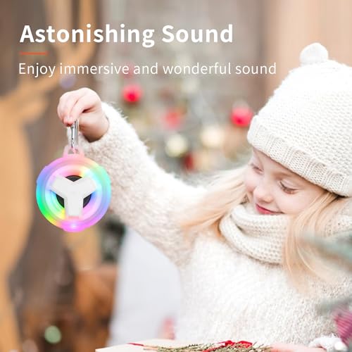 EBODA Shower Bluetooth Speakers Waterproof Teen Girl Gifts Trendy Stuff Kid | IP67 Portable Speaker with LED Light, 2000mAh, True Wireless Stereo, Gifts for Teen Boys, Men and Women, Unique Music Gifts - color: Crystal