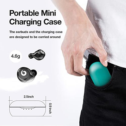 X9 Wireless Earbuds Bluetooth 5.3 Headphones Waterproof Stereo Earphones in Ear Touch Control with Microphone Headset with Deep Bass for Sport, Gaming and Running (Green-Gray) - color: Green