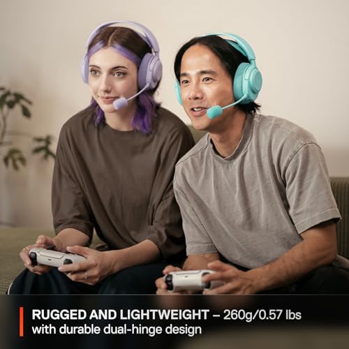 SteelSeries Arctis Nova 3P Wireless Multi-Platform Gaming Headset — Mobile App Control — 40 HR Battery — Neodymium Magnetic Drivers — 2.4GHz/Bluetooth — PS5, PS4, PC, Switch, Mobile — Lavender - color: Lavender, style: PlayStation|Switch|PC