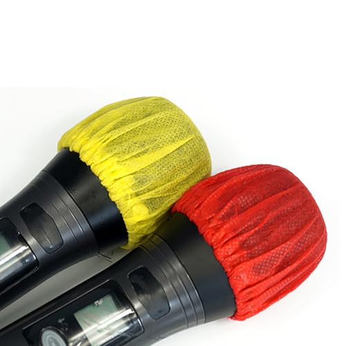 EXCEART Disposable Microphone Cover Set Non-woven Fabric 66pcs/mic Windscreen for Ktv - color: Black