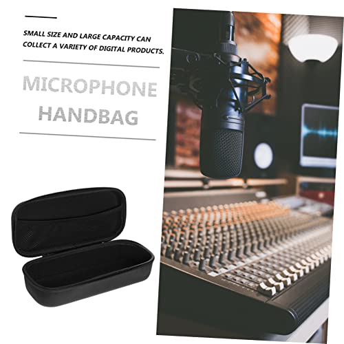 Vaguelly Protective Microphone Case Portable Mic Carrying Bag with Comfortable Handle Small Storage Box for Microphones and Speakers