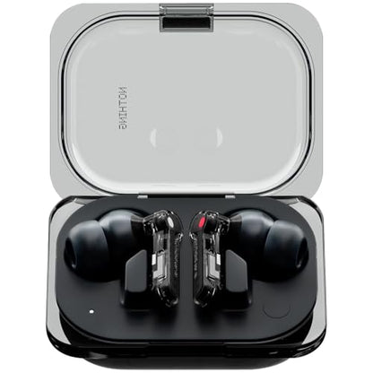 Nothing Ear (a) Wireless Earbuds, 45dB Hybrid Noise Cancelling Earbuds, Hi-Res Audio, Advanced Equaliser, Dual Connect, 6 Mics, 42.5H Playtime Ear Buds Wireless Bluetooth, Black - color: Black