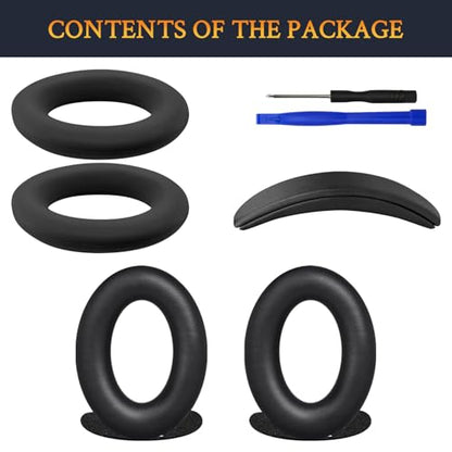 SOULWIT Replacement Kit for Bose QC25 - Black | Ear Pads + Headband + Silicone Sweat Cover - color: Black