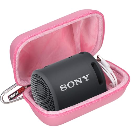 FBLFOBELI Hard Case Compatible with Sony SRS-XB100/SRS-XB12/SRS-XB13 Extra Bass Portable Waterproof Speaker (Case Only) (Pink) - color: Pink