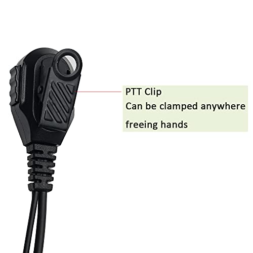 G Shape Earpiece Walkie Talkie Radio Headset with PTT Mic Compatible with HYT Hytera BD502 BD502i PD502 PD562 TC-508 TC-580 - size: Standar