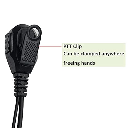 G Shape Earpiece Walkie Talkie Radio Headset Ear Piece with PTT Mic Compatible with HYT Hytera BD502 BD502i PD502 PD562 TC-508 TC-580 (Pack of 2) - size: Standar (Pack of 2)