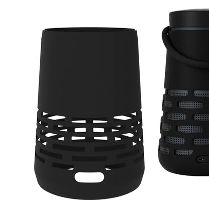 Geekria Silicone Protective Sleeve Compatible with Bose SoundLink Revolve+ / Revolve+ II Bluetooth Speaker, Anti-Slip Soft Cover with Precise Sound Openings (Black) - color: Black