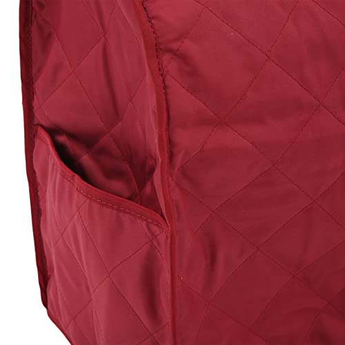 Kitchen Mixer Cover Carry Bag Premium Quilted Polyester Pongee Fabric Protective Dust Cover for Stand Mixers Blenders Storage 36cm x 36cm x 9.1in (Wine Red) - color: Wine Red