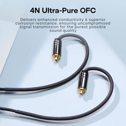 Tripowin Zombur 4N High Purity OFC IEM Replacement Cable with 3.5mm Jack - size: With Mic, style: 2pin 0.78mm