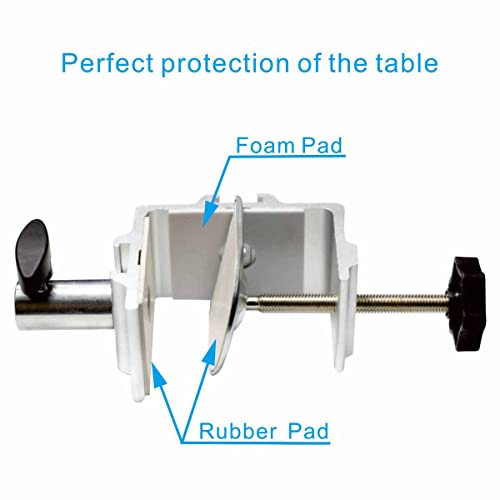 Replacement Heavy Duty C Clamp for 1/2” Base Magnifying Lamp,Desk Lamp,Swing Arm Lamp,Phone I pad Mount,Tablet Mic Holder,Table Mount Clamp for Microphone Stand Mic Boom Arm (G1 SIVLER) - color: G1 Sivler