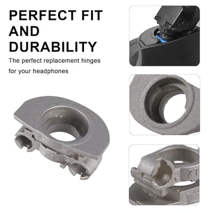 Hinge Swivels + U Shaped Metal Hinge Lock for Sony WH-1000XM4(Silver,L+R) | Durable WH-1000XM4 Replacement Parts Accessories Hinge Spins,As Same As OEM Repair Kit Set - color: Silver