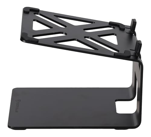Rockville SR4 Speaker Riser Stands for 4" Desktop Speakers, Black, Pair | For Monitors, 5-Degree Tilt, 3mm Steel, 30 lb Capacity, Anti-Slip De-Coupling Pads, C-Shaped, 5" Height