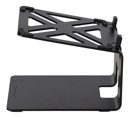 Rockville SR4 Speaker Riser Stands for 4" Desktop Speakers, Black, Pair | For Monitors, 5-Degree Tilt, 3mm Steel, 30 lb Capacity, Anti-Slip De-Coupling Pads, C-Shaped, 5" Height