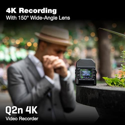 Zoom Q2n-4K Video Recorder for Musicians, Streamers & Filmmakers | Stereo Microphones, Webcam Mode