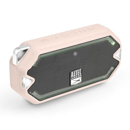 Altec Lansing - HydraMini Wireless Bluetooth Speaker, IP67 Waterproof USB C Rechargeable Battery with 6 Hours Playtime, Compact, Shockproof, Snowproof, Everything Proof (Petal Pink) - color: Petal Pink