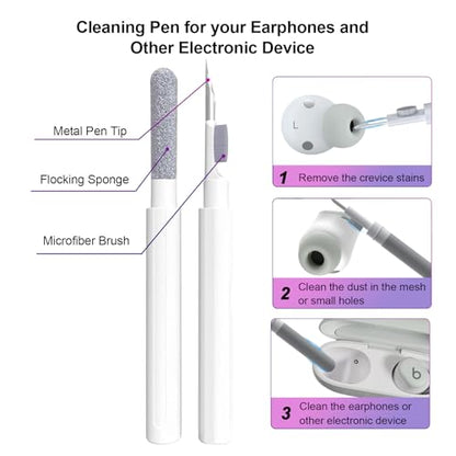 Aircawin for Beats Solo Buds Case Clear,TPU for Beats Solo Buds Cover 2024 | Shockproof Full Protective Soft Transparent TPU Cover for Beats Solo Earbuds with Keychain and Cleaning Pen-Clear - color: Crystal
