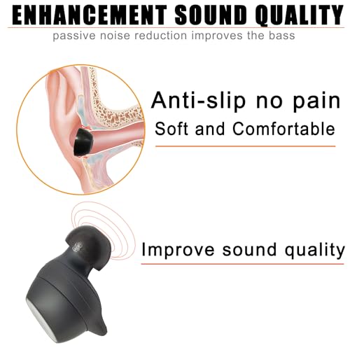 Memory Foam Tips for Galaxy Buds FE/Buds+ / Buds 2 Replacement Ear Tips | 3 Pairs S/M/L Anti Slip Earbuds Tips for Samsung Galaxy Buds Earbuds, Noise Isolating, Comfort Fit, Black