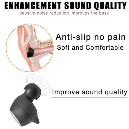 Memory Foam Tips for Galaxy Buds FE/Buds+ / Buds 2 Replacement Ear Tips | 3 Pairs S/M/L Anti Slip Earbuds Tips for Samsung Galaxy Buds Earbuds, Noise Isolating, Comfort Fit, Black