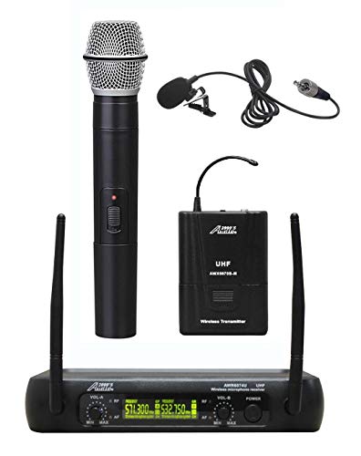 Audio 2000S XLR Wireless Microphone System with Body-Pack, Lavalier, and Receiver