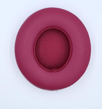 Headphone Replacement Ear Pad Cover Compatible with Beats by Dre Solo3 Solo2 Wired Wireless Headphones Protein Leather Memory Foam Headphone Cushion Ear Muffs-Dark Brick red - color: dark brick red