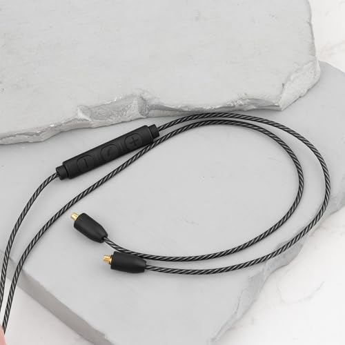 3.5mm Audio Cable with Mic Volume Control Compatible with Shure SE215/SE425/SE535/SE846/UE900 Compatible with MMCX Most Socket Headphones
