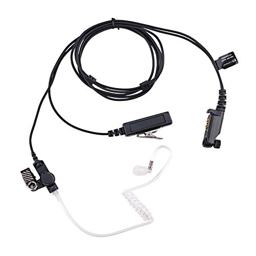 K-Storm PD682 PD602 Acoustic Tube Radio Earpiece for Hytera Walkie Talkie | Compatible with PD600 PD662 PD680 PD685 HP602 X1p X1e etc, PU Material, Black