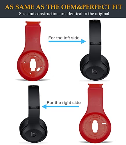 Studio3 Inside Shell as Same as the OEM Studio 3 Inner Earphone Panel Replacement Parts Durable Accessories Repair Kit Compatible with Beats by Dr. Dre Studio 3 (A1914) Headphones (Red) - color: Red