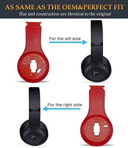 Studio3 Inside Shell as Same as the OEM Studio 3 Inner Earphone Panel Replacement Parts Durable Accessories Repair Kit Compatible with Beats by Dr. Dre Studio 3 (A1914) Headphones (Red) - color: Red