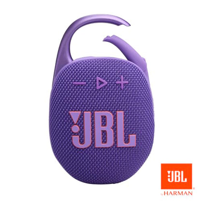 JBL Clip 5 - Ultra-Portable Waterproof Speaker - Purple | Ultra-portable JBL Pro Sound, Redesigned carabiner, Up to 12 hours of playtime plus 3 hours with Playtime Boost - color: Purple