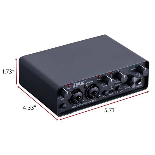 LyxPro Studio Recording Bundle with 2x2 USB Audio Interface, Professional Microphone Kit, Headphones, White Eris E3.5 Monitors, Isolation Shield