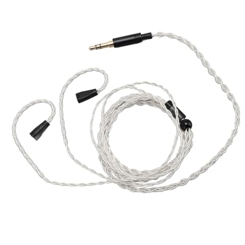 3.5mm Upgraded Detachable Earphone Cable, Silver Plated Copper Wire with Gold Plated Plug Replacement Cable for IE80 IE8i IE80i IE8 IE80S Headphones