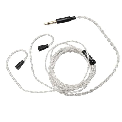 3.5mm Upgraded Detachable Earphone Cable, Silver Plated Copper Wire with Gold Plated Plug Replacement Cable for IE80 IE8i IE80i IE8 IE80S Headphones