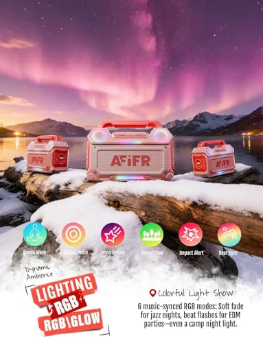 Outdoor Bluetooth Speaker 160W: IP67 Waterproof, 24H, TWS | Rugged portable speaker with deep bass, LED lights, TWS pairing for parties, beach, travel, camping, garage - color: Pink