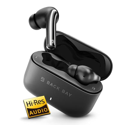 Back Bay Audio True Wireless Earbuds Noise Cancelling Earbuds, Premium ANC - color: Black