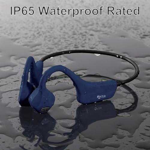 Bone Conduction Headphones Wireless Bluetooth Open Ear Headphones with Mic Long Battery Life Waterproof Earphones for Running, Cycling, Hiking, Workout, Gym - color: Blue